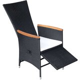  7-dijelni vrtni blagovaonski set od poliratana crni | shoptok.hr