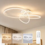 Nettlife sodobna bela LED stropna svetilka s svetlobnimi obroči, 24 W, zatemnilna, kovinska, z daljinskim upravljalnikom, (5000491377) Cene