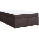 vidaXL Box spring postelja z vzmetnico temno rjava 160x200 cm blago, (21308785) Cene