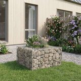  Gabionski uzdignuti krevet Srebrno 80 x 80 x 40 cm - 80 x 80 x 40 cm | shoptok.hr