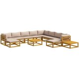  Set sofe 12 kom. Prirodna Čvrsto drvo akacije | shoptok.hr