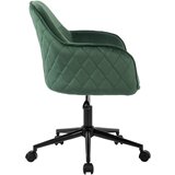 MID.YOU VRTLJIVI STOL kovina, tekstil zelena, črna | Shoptok.si