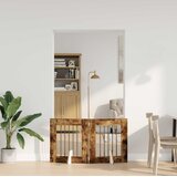  Vrata za pse s postoljem 2 pcs Dimljeni hrast 60 x 60 cm | shoptok.hr
