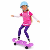Anlily lutka s ljubičastim setom skateboarda, kacige i duge majice s kapuljačom | shoptok.hr