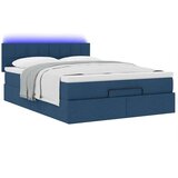 vidaXL Otomanski okvir kreveta s madracem plavi 140x200cm od tkanine | shoptok.hr