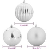  Set božićnih kuglica XL 9 pcs Srebrno Plastika | shoptok.hr