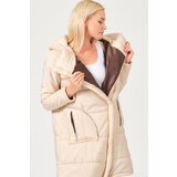 Dewberry Z6652 LADIES COAT-LIGHT BEIGE | shoptok.hr
