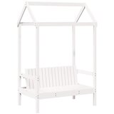 The Living Store Klupa s krovom bijela 117,5 x 70 x 176,5 cm od masivne borovine Cijene