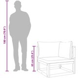  Modularna kutna sofa sa svjetlosivim jastucima od drva bagrema | shoptok.hr