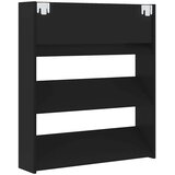  Zidni ormarić za cipele crni 80 x 18 x 90 cm konstruirano drvo | shoptok.hr