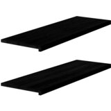 vidaXL Okenske police 2 kosa temno rjava 120x40x2 cm trdna hrastovina, (22124524) Cene