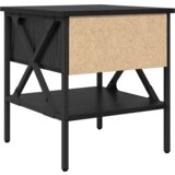 vidaXL Nočna omarica črn hrast 40x42x45 cm inženirski les | Shoptok.si