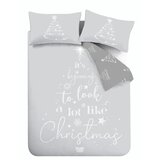 Catherine Lansfield Siva posteljnina za zakonsko posteljo 200x200 cm A Lot Like Christmas – | Shoptok.si