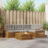  Set vanjskih sofa 5 kom. Prirodna i svijetlo siva | shoptok.hr