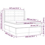  Krevet box spring s madracem LED krem 140x200cm od umjetne kože | shoptok.hr