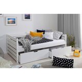 MID.YOU Postelja S Predalom Naomi, 90x200, Bor, Bela, Masivna | Shoptok.si