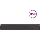 vidaXL Robniki za trato 50 kosov Črna 15x103 cm Hladno valjano jeklo | Shoptok.si