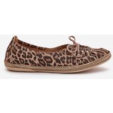 Zazoo Flat Ballerinas Made Of Natural Leather Panther Print | Shoptok.si