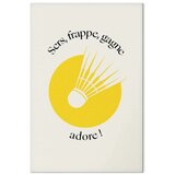  Slika - Badminton Shuttlecock on a Yellow Circle Background 40x60 Premium Print | shoptok.hr