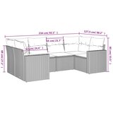  6-dijelni set vrtnih sofa s jastucima bež od poliratana | shoptok.hr