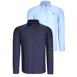 Dewberry DUAL SET G725 MENS SHIRT-NAVY BLUE-BLUE Cijene