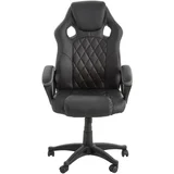 GAMING STOL umetna masa, tekstil črna