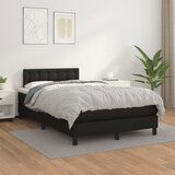 Maison Chic Box spring postelja - Vzmetna postelja z vzmetnico črna 120x200 cm umetno usnje SL13232, (21895187) | Shoptok.si