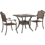  3-delni vrtni bistro set iz bronastega lita aluminija, (22015565) | Shoptok.si