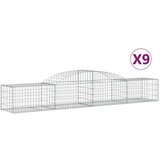  Obokane gabion košare 9 kosa 300x50x40/60 cm pocinkano železo | Shoptok.si