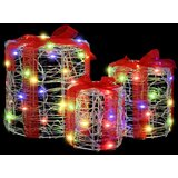 Dekoracija Poklon Kutije 3 pcs šareni 20 x 20 x 21 cm Akril | shoptok.hr