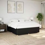 Maison Chic Posteljni okvir - Dvoposteljna postelja - Zakonska postelja brez vzmetnice črn 200x200 cm blago-J3855, (21762751) | Shoptok.si