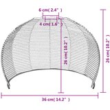 vidaXL Sjenilo za stropnu svjetiljku Ø 36 x 26 cm od željeza i papira | shoptok.hr