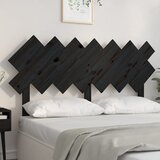 vidaXL Posteljno vzglavje črno 141x3x80,5 cm trdna borovina Cene