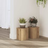  Stalci za biljke 2 kom boja hrasta 15x15x20 cm drveni | shoptok.hr