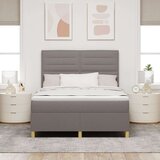  Krevet s podnicom i madracem taupe 140x200 cm Tkanina | shoptok.hr