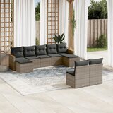 vidaXL 9-dijelni set vrtnih sofa od poliratana s jastucima sivi | shoptok.hr