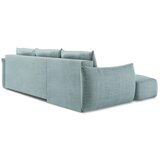 Makamii Plava sklopiva kutna garnitura (s lijevim kutom/s ležaljkom) Leila – | shoptok.hr