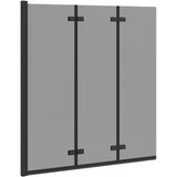  Sklopiva tuš kabina Crna 130 x 138 cm ESG staklo i aluminij | shoptok.hr