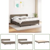 The Living Store Box spring postelja z vzmetnico taupe 180x200 cm blago - Box Spring Postelja, (21737448) | Shoptok.si
