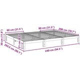  Obiteljski okvir kreveta bez madraca vosak smeđi puno drvo bor | shoptok.hr