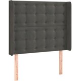 vidaXL Vzglavje z ušesi temno sivo 93x16x118/128 cm žamet, (20792718) | Shoptok.si