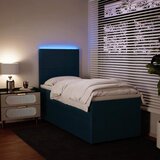 Box spring krevet s madracem plavi 100x200 cm baršunasti | shoptok.hr