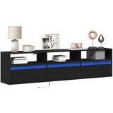  Zidni TV ormarić s LED rasvjetom crni 180x31x45 cm Cijene