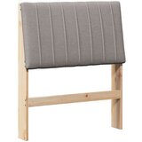 vidaXL tapecirano vzglavje taupe 80 cm masivno borovo les | Shoptok.si