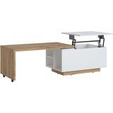 Modern Living Klubska Miza Dalano, Barva Hrasta, Bela | Shoptok.si