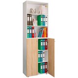 MID.YOU ARHIVSKA OMARA bela, hrast sonoma | Shoptok.si