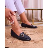 Resti Black women's quilted moccasins with gold embellishment Wetifa | ePonuda.com