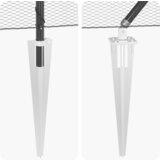 vidaXL Šesterokotna Ograja Siva 0,8x25 m Jeklo, Ograjni Stolpi s Špico 13 kos Ø32 mm 100 cm Pocinkano Jeklo | Shoptok.si