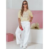 DStreet Spodnie damskie dresowe wide leg DRESLINA białe | Shoptok.si