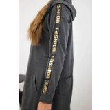 Kesi Zip-up sweatshirt in graphite melange back | shoptok.hr